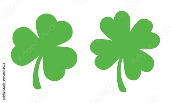 Obraz Shamrock vector icon. leaf clover flat vector icon