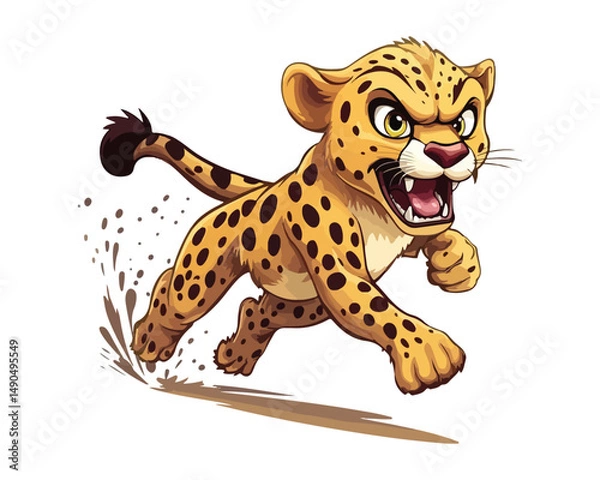 Obraz cheetah cartoon isolated