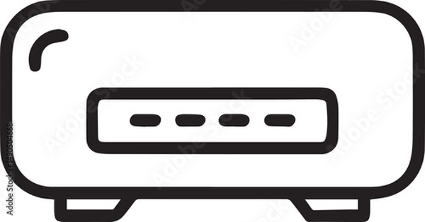 Obraz Flat Vector Icon of Smart Energy Inverter System