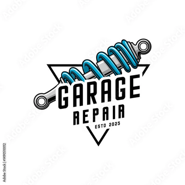 Fototapeta shockbreaker logo for garage repair sign