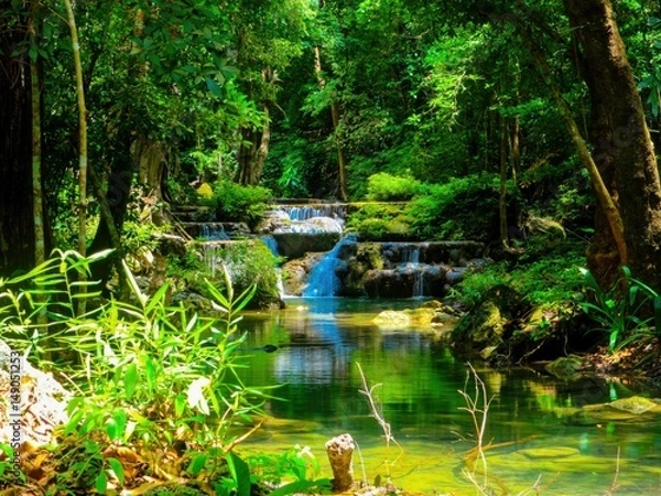 Fototapeta waterfall in the park