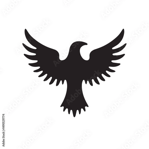 Fototapeta eagle logo vector Bold and clean eagle logo vector, with sharp lines and a strong silhouette 
