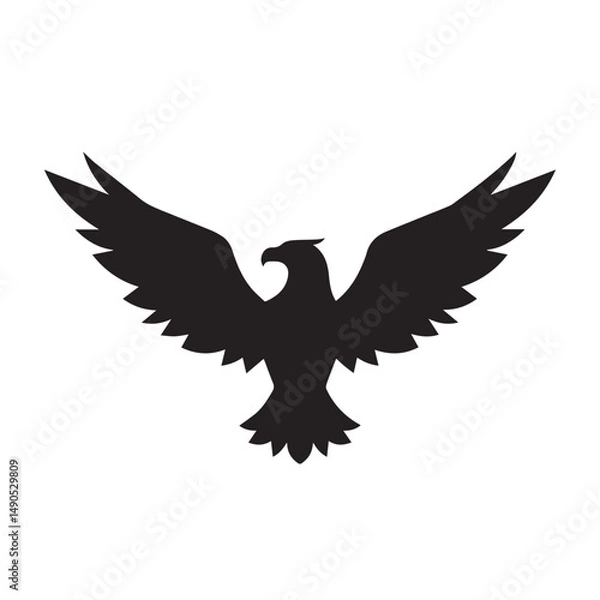 Obraz eagle logo vector Bold and clean eagle logo vector, with sharp lines and a strong silhouette 

