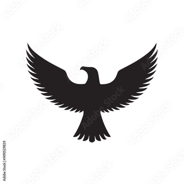 Obraz eagle logo vector Bold and clean eagle logo vector, with sharp lines and a strong silhouette 
