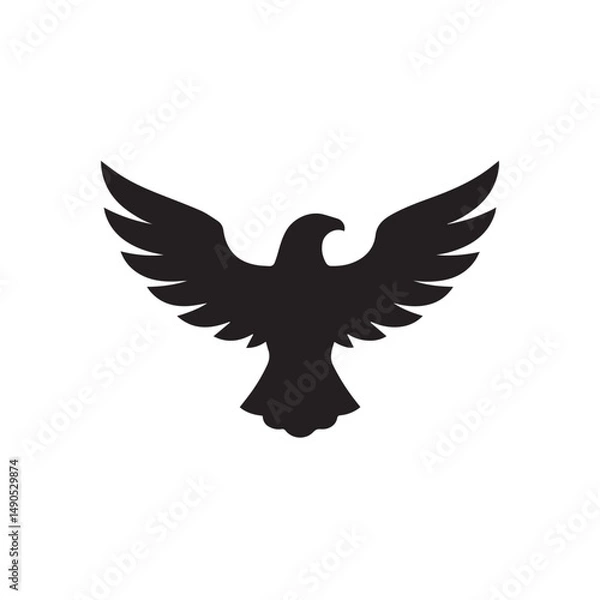Obraz eagle logo vector Bold and clean eagle logo vector, with sharp lines and a strong silhouette 
