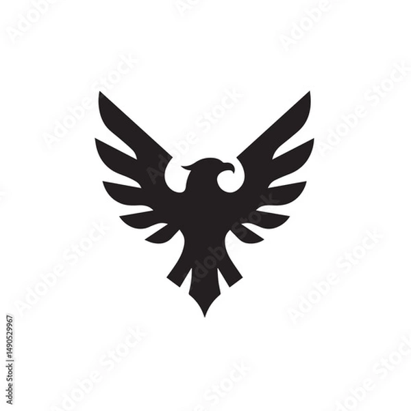 Fototapeta eagle logo vector Bold and clean eagle logo vector, with sharp lines and a strong silhouette 
