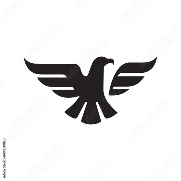 Obraz eagle logo vector Bold and clean eagle logo vector, with sharp lines and a strong silhouette 
