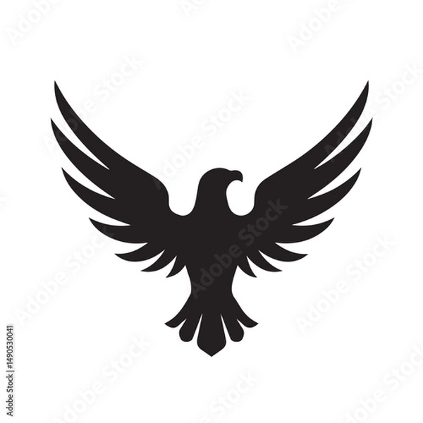 Obraz eagle logo vector Bold and clean eagle logo vector, with sharp lines and a strong silhouette 
