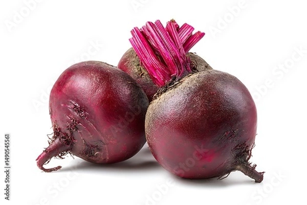 Obraz Beet root square isolated on white background.