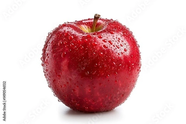 Obraz red apple with water drops