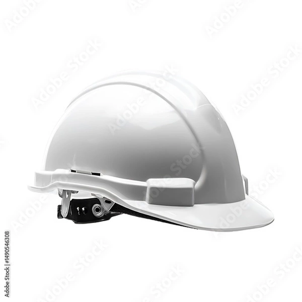 Obraz White safety helmet or hard cap isolated on white background, Construction hat on white background.