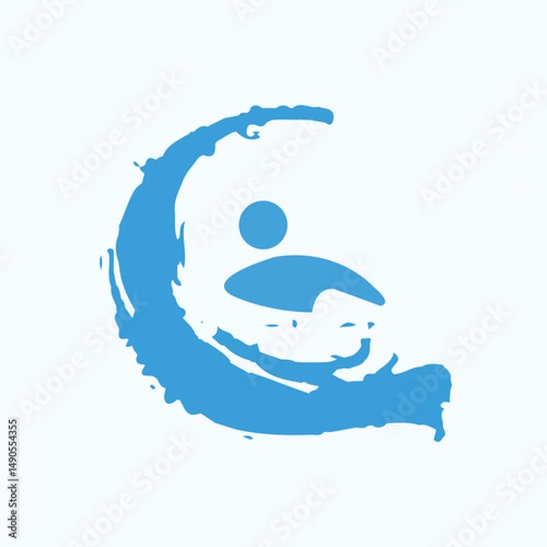 Obraz water splash isolated on white background. creative water logo 