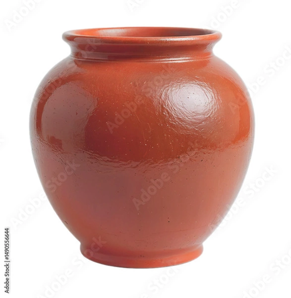 Obraz Simple Thai terracotta pot with deep red finish