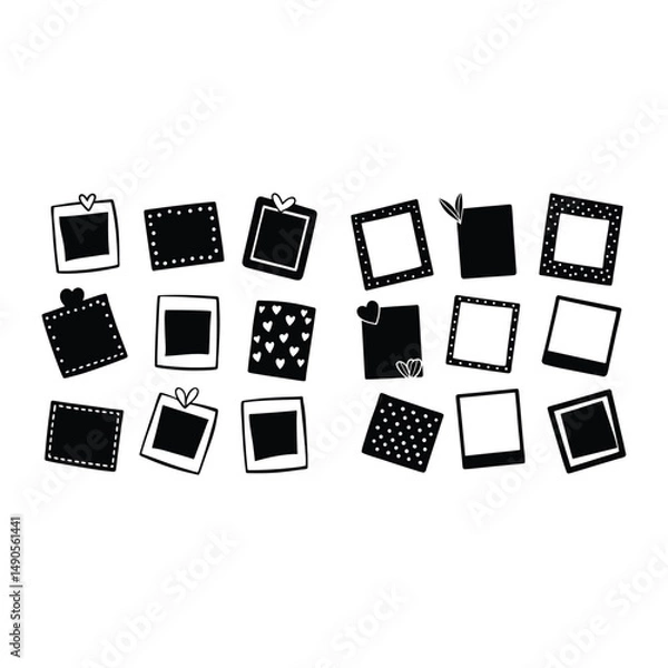 Fototapeta Polaroid frame vector isolated on white background. polaroid frame. 