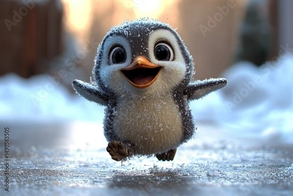 Obraz Cute happy penguin