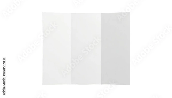 Obraz White Trifold Brochure Mockup With Grey Accents