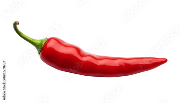 Obraz Red Bird's Eye Chili Ingredient On White