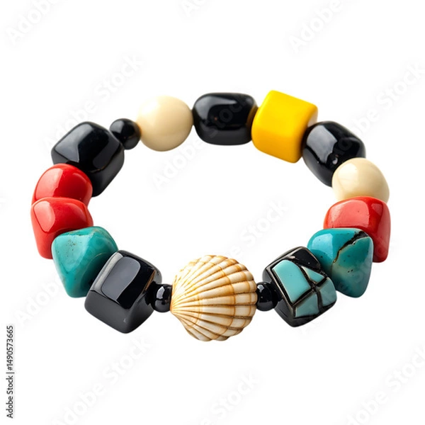 Fototapeta Trendy Bracelet with a Striking Arrangement Isolated on Transparent Background