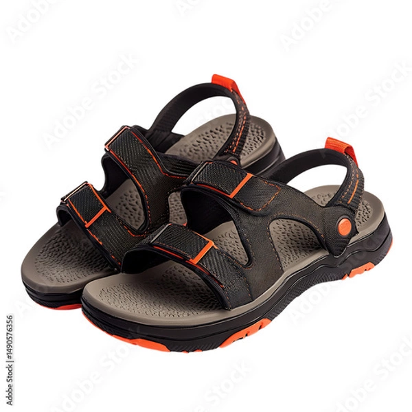 Fototapeta High Performance Water Resistant Sandals with Advanced Isolated on Transparent Background