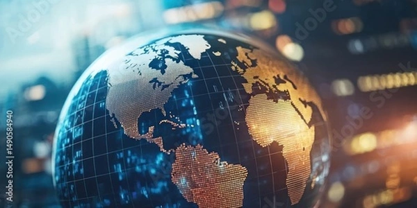 Fototapeta Global impact of the US Global Tariffs Crisis on international investment strategies