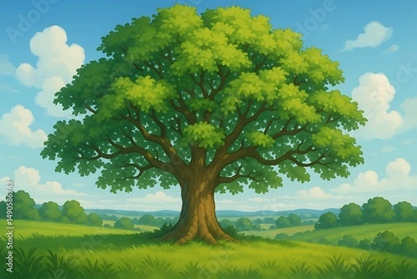 Obraz Tree Illustration Background 