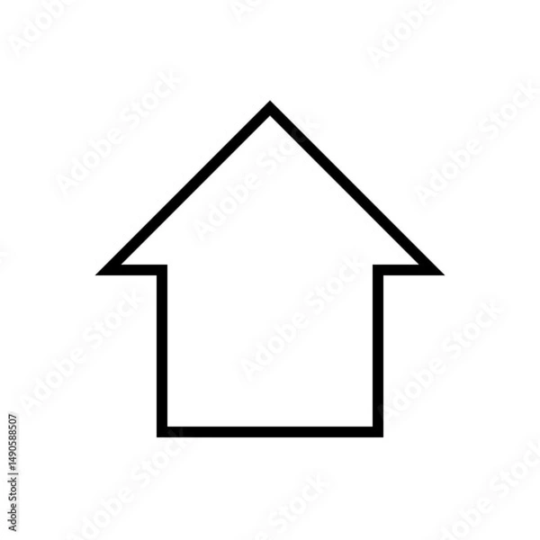 Obraz home icon on white background