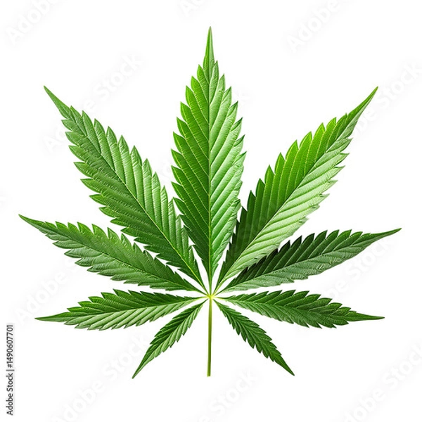 Fototapeta cannabis leaf isolated on transparent background