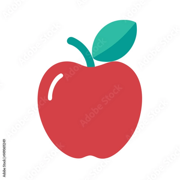 Fototapeta Red Apple Illustration