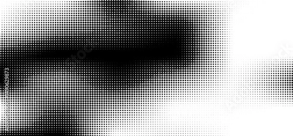 Fototapeta Retro Halftone Gradient Lines Background , A retro halftone gradient with black dots forming wave-like lines, evoking analog distortion and visual movement. Suitable for tech and vintage designs.