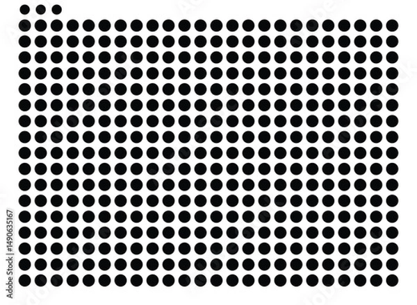 Fototapeta Symbol Map Of the County Taney (Missouri, US) showing the County with a few black dots
