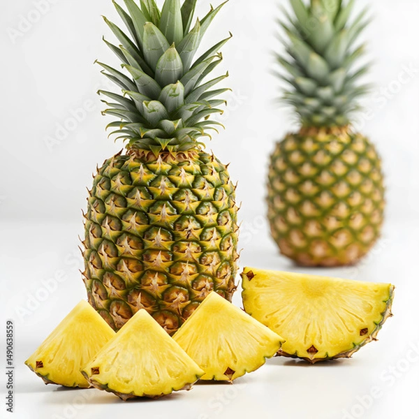 Obraz pineapple on white