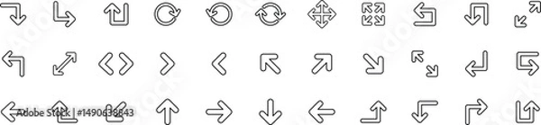 Obraz User Interface Line Icons. Editable Stroke, Small User Interface Line Icons Editable Stroke