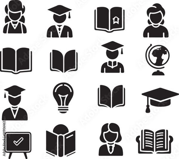 Obraz Student materials for school life vector image