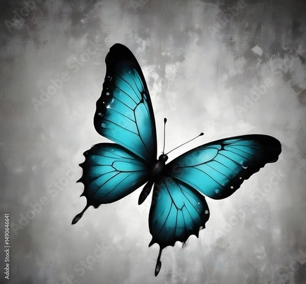 Fototapeta butterfly on a grunge background