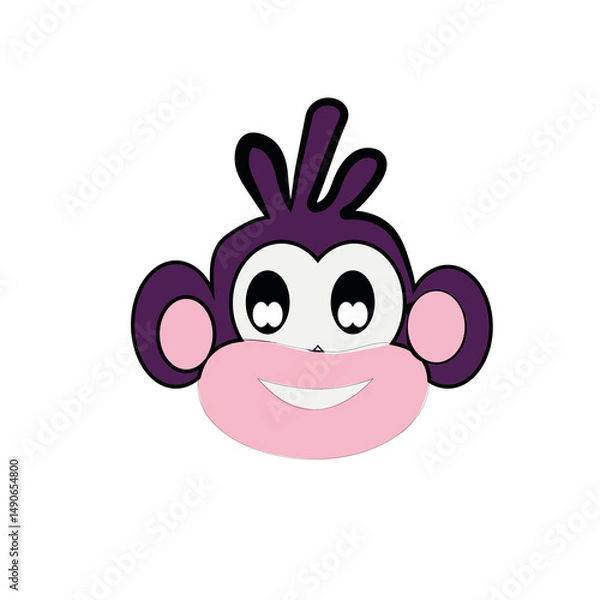 Obraz cute monkey,i llustration cartoon