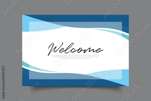 Obraz welcome greeting card template design