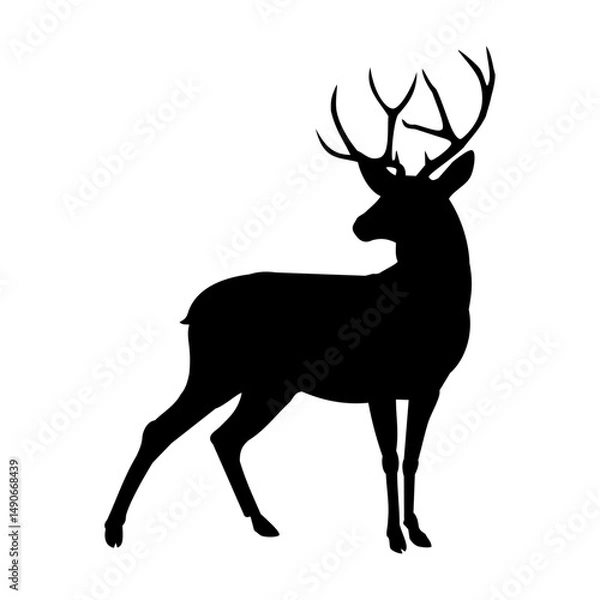Fototapeta deer silhouette vector
