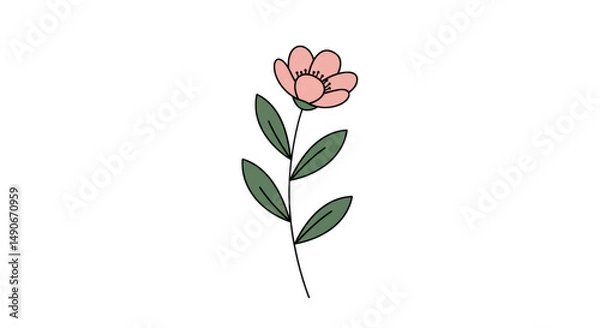 Obraz Simple floral illustration design