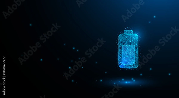 Obraz Battery technology style. Technology graphic design background. Vector illustration. Vector Abstract technology circuit lines. Technology vector background.Eps10 vector illustration.