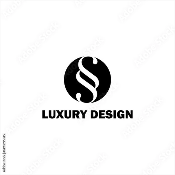 Obraz Luxury SS Initial Logo Design .Modern Minimal Monogram Symbol for Fashion, Beauty, Finance, Consulting, Corporate Branding  Elegant Business Identity Vector Template