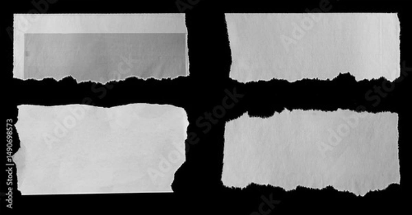 Obraz Torn papers on black