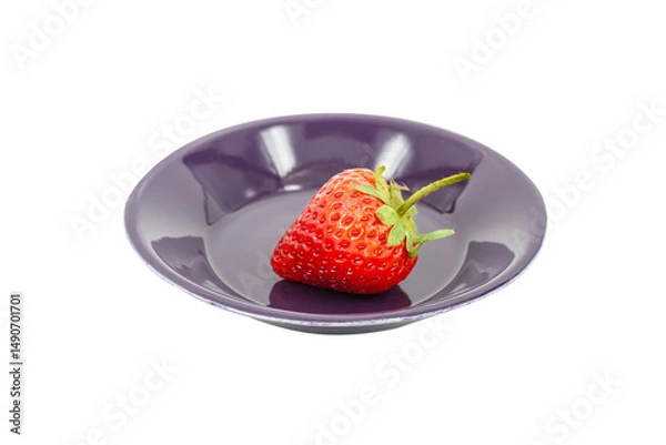 Fototapeta strawberries in a glass bowl