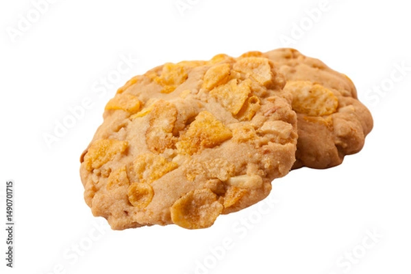 Fototapeta chocolate chip cookie isolated
