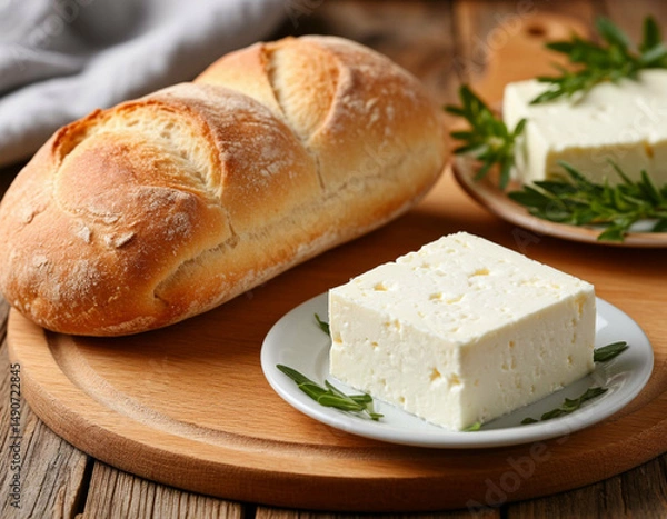 Fototapeta bread and cheese