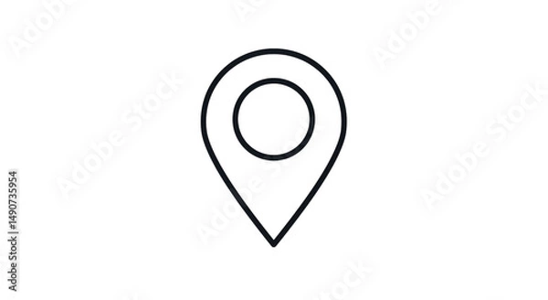 Fototapeta Location pointer symbol centered dark background