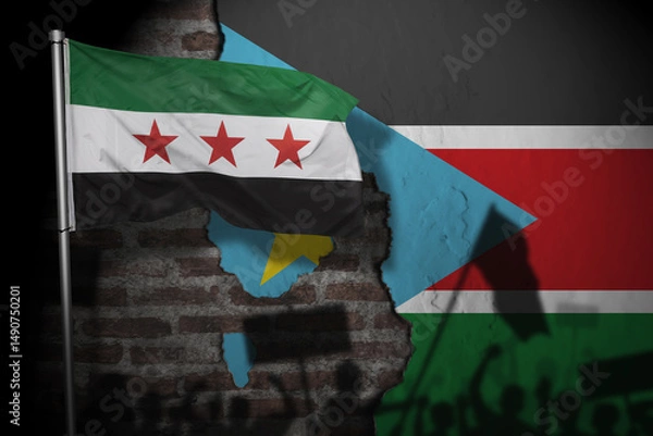 Fototapeta Relations between syria and south sudan