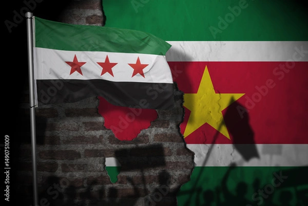 Fototapeta Relations between syria and suriname