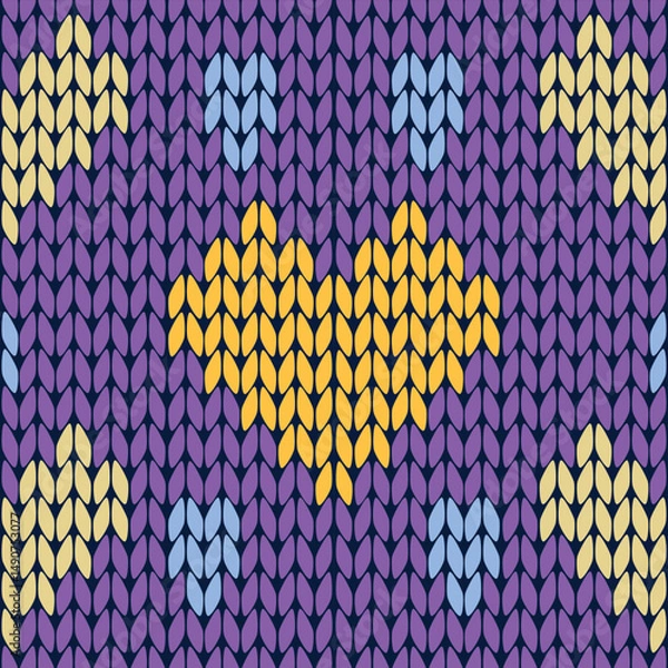 Fototapeta Yarn seamless pattern, yarn texture background, Seamless knitted detailed pattern. Knitting vector pattern. Vector texture seamless pattern. White knit texture seamless pattern.