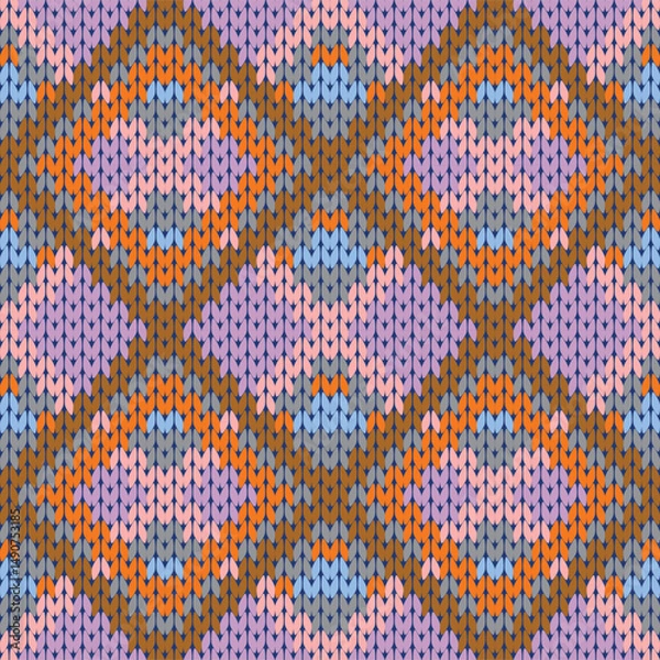 Obraz Yarn seamless pattern, yarn texture background, Seamless knitted detailed pattern. Knitting vector pattern. Vector texture seamless pattern. White knit texture seamless pattern.