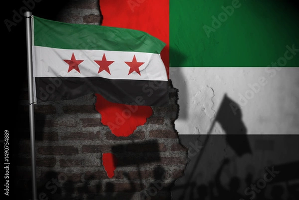 Fototapeta Relations between syria and united arab emirates